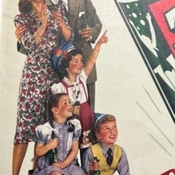 7Up Vintage Print Ad 40s Fresh Up Family Drink Magician Soda Advertisement - Picture 5 of 6